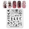 KADS Plaques à ongles Halloween pour nail art avec citrouille, fantôme, tête de mort, chauve-souris pour décoration à faire s