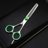 Ciseaux de coupe de cheveux, 5,5/6 pouces professionnels 440c ciseaux de cheveux verts coupant les ciseaux de maquillage de c