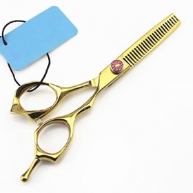 Ciseaux de coupe de cheveux, professionnels 440c 5 pouces dorés petits ciseaux à cheveux salon de maquillage ciseaux à sourci...