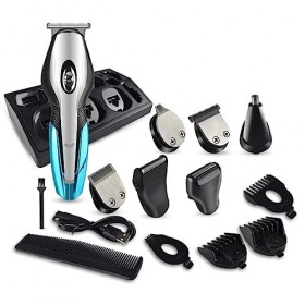 FRCOLOR 6 1 Rasuradora De Barba Para Hombres Buzzer Salon Tondeuse À Barbe Électrique USB Coupe De Cheveux Tondeuses Rasoirs 