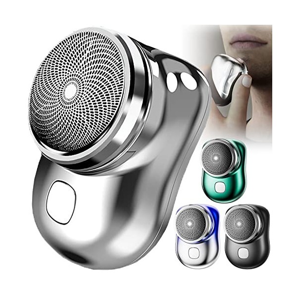 Rasoir Electriques Hommes Portable Mini-Rasage électrique USB pour Homme Utilisation Humide et Sèche pour la Maison la Voitur