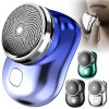 Rasoir Electriques Hommes Portable Mini-Rasage électrique USB pour Homme Utilisation Humide et Sèche pour la Maison la Voitur
