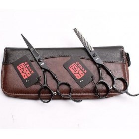 Ensemble de ciseaux de coiffure professionnels 5,5/6,0 pouces, manche en bambou, ciseaux à cheveux, ciseaux de coiffure, coif