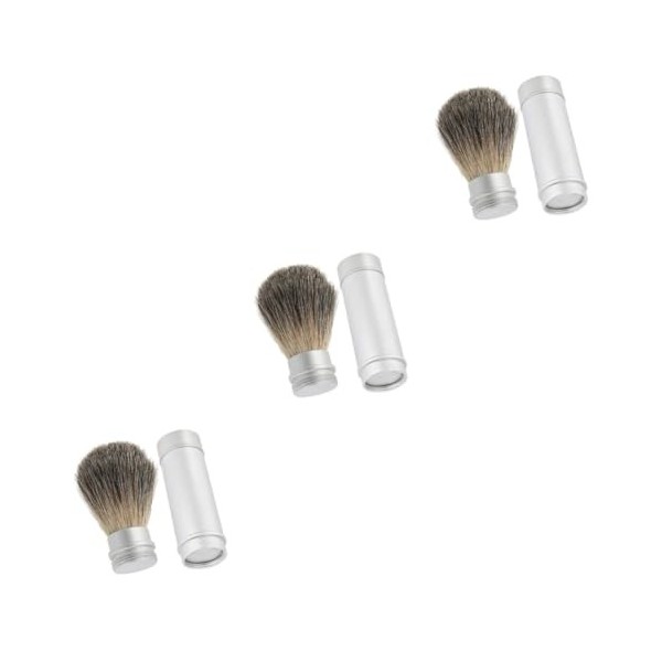 FOMIYES 3 Pièces Blaireaux Pour Hommes Pinceaux À Teinte Bol De Coiffure Et Blaireau Support De Blaireau Brosse À Barbe Homme