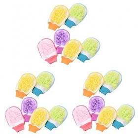 FRCOLOR 18 Pièces Gants De Gommage Pour Le Corps En Luffa De Bain Éponge De Bain Gants De Douche Éponge À Récurer En Luffa De