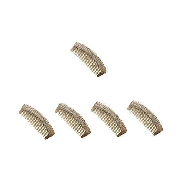 minkissy 4 Pièces Peigne De Massage Grattage Peigne En Corne Pour Femme Peigne Démêlant Air Styling Couteau à Peigne Pour Hom