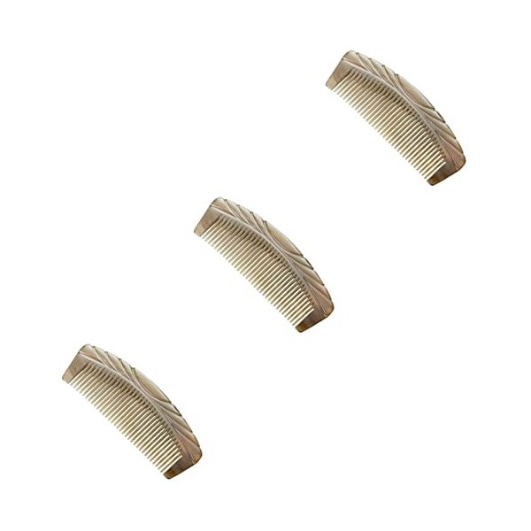 minkissy 4 Pièces Peigne De Massage Grattage Peigne En Corne Pour Femme Peigne Démêlant Air Styling Couteau à Peigne Pour Hom