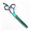 Ciseaux pour coupe de cheveux Ciseaux de coiffure cercle vert de 6 pouces, ciseaux de coiffure, ciseaux de coiffure amincissa