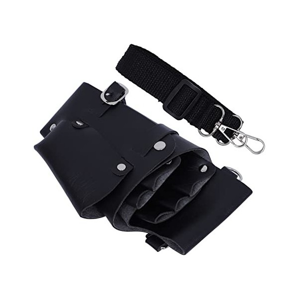 POPETPOP 3 Pcs Fanny Pack De Poche Ciseaux Baber Porte-Ciseaux pour Coiffeurs Outil De Coiffure Ceinture Ciseaux Noirs À Cise