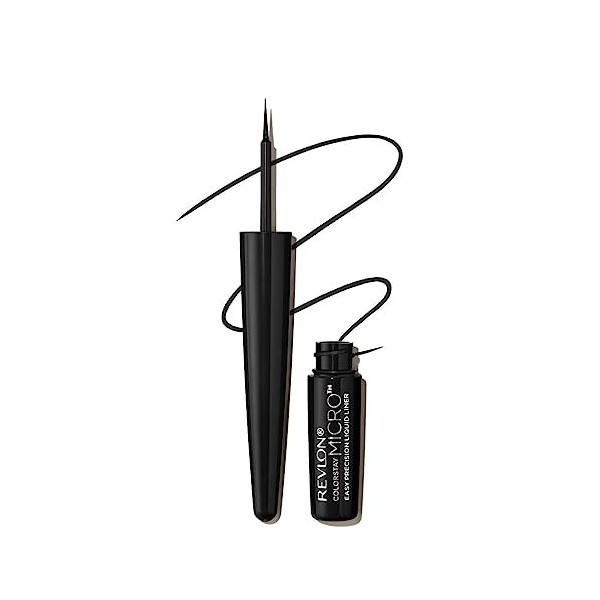 Revlon, Eyeliner ColorStay Micro™ Easy Precision Liquid Liner, Tenue 24H, Précision extrême, Application facile, N°301 Blacko