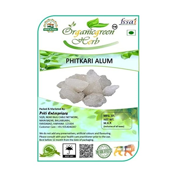 AOZA Organicgreen Herb Phitkari Pierre dalun pour peau/rasage/visage 200 g