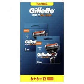 Gillette ProGlide Recharges De Lames De Rasoir Pour Homme, 12 Recharges De Lames, Pack 6 + 6 Lames, Rasage Confortable
