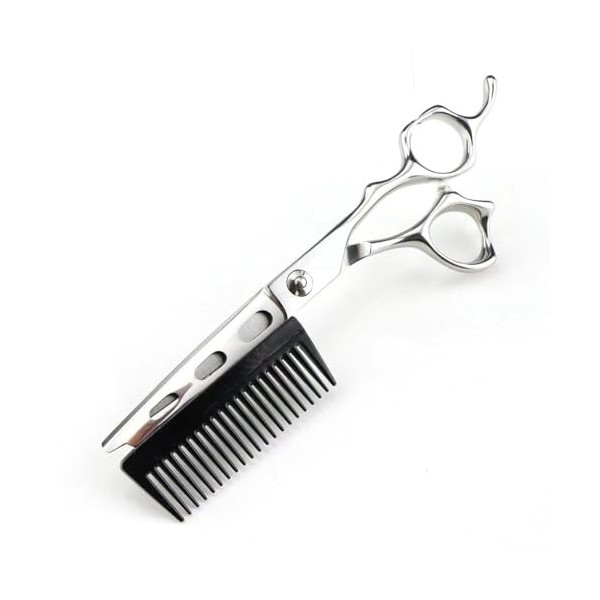 Ciseaux de coupe de cheveux, 15,2 cm professionnel JP440c en acier 2 en 1 avec peigne de coupe de cheveux, ciseaux de coiffeu