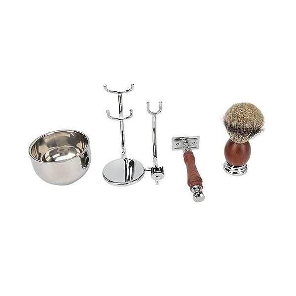 Kit de Bol de Barbe Manuel Complet Garder au Sec Kit de Brosse de Bol de Barbe Alliage Longue Durée pour Hommes pour Salle de