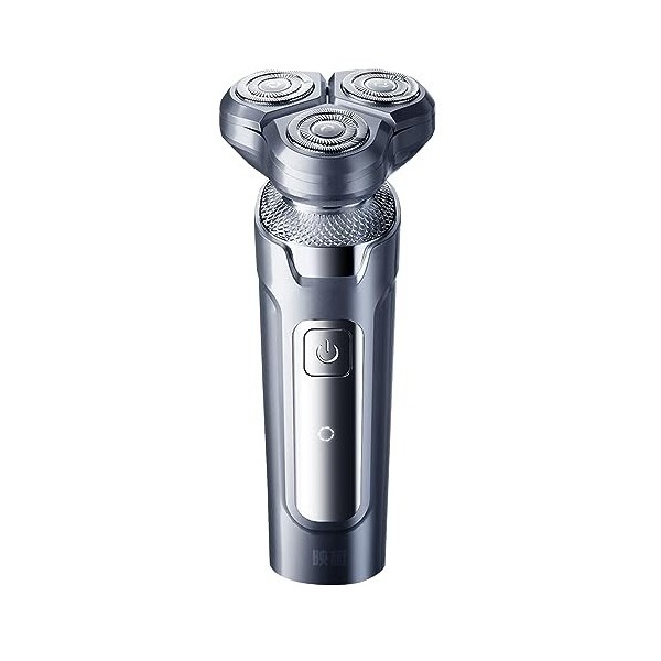 Layhou Rasoir électrique pour homme Tondeuse à barbe avec 3 têtes flottantes Rasoir IPX7 Entièrement lavable Rechargeable rap