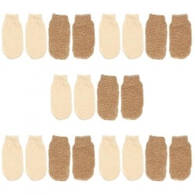 FOMIYES 20 Pièces Gants De Bain Gants De Serviette De Bain Gants De Douche Pour Femmes Éponge Bouffante De Bain Gant Exfolian