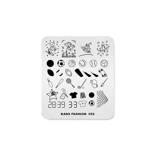 KADS Plaque de stamping tendance pour nail art FA052 