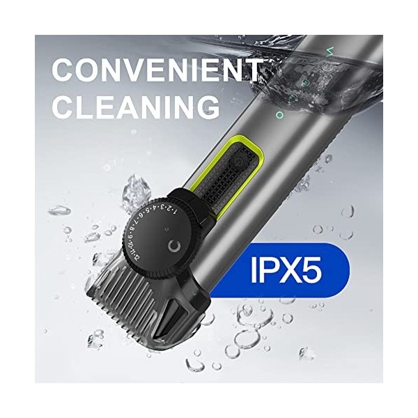 XiaoXIN Rasoir à barbe 4 en 1 Tondeuse à poils de nez Épilateur de nez indolore pour hommes Écran LCD rechargeable par USB Ki