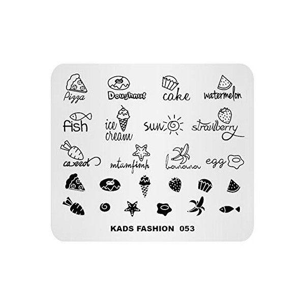 KADS Plaque de stamping tendance pour nail art FA052 