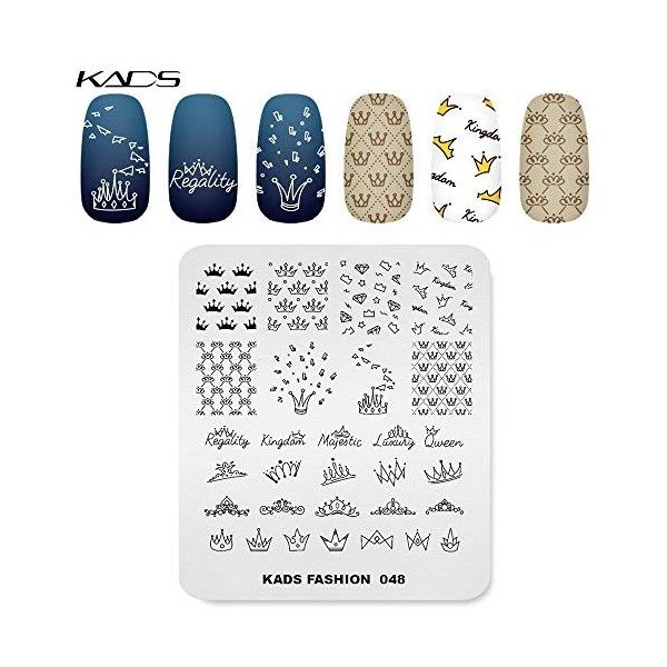 KADS Plaque de stamping tendance pour nail art FA052 