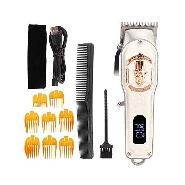 Tondeuse à Cheveux électrique, Kit De Toilettage Pour Homme En Acier Inoxydable Polyvalent Pour Barbe, Visage, Nez, Oreille