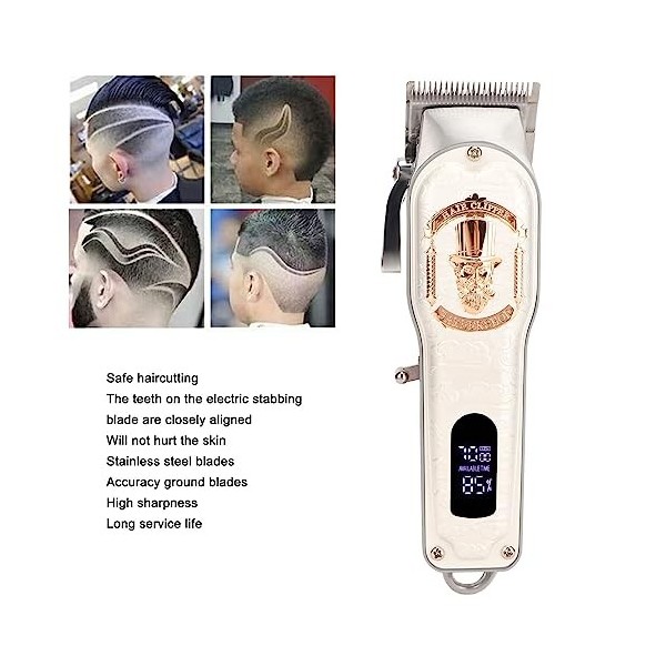 Tondeuse à Cheveux électrique, Kit De Toilettage Pour Homme En Acier Inoxydable Polyvalent Pour Barbe, Visage, Nez, Oreille