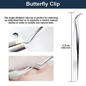 EYHLKM Pince À Épiler De Volume For Extensions De Cils, Precision Lash Mega Et 3D 6D 10D Fan Making Rasage et Épilation