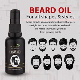 QURA Huile de croissance des poils de barbe pour une croissance plus rapide de la barbe et une barbe plus épaisse | Huile de 