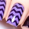 Whats Up Nails - Regular Zig Zag Vinyl Tape Stencils for Nail Art Design 2 Sheets, 244 Strips Total 