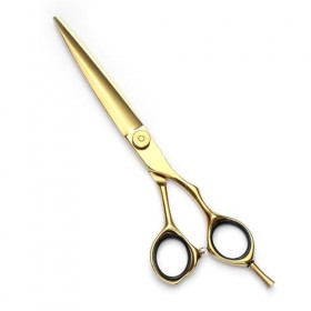 Ciseaux De Coupe De Cheveux Professionnels - 7 Pouces 440C Free-Main Complet Coiffure Dorée Coupe Coiffure Coupe Coiffure Gra