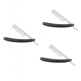 Beavorty 3 Pièces Rasuradora Para Hombre Rasoirs Pour Hommes Barbe Rasoir Droit Hommes Kit De Rasage Rasoir À Barbe Droite Éc