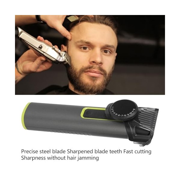 Tondeuse à Barbe électrique 4 en 1, Rechargeable par USB, Réglable IPX7, étanche, Professionnelle, pour le Nez, pour Hommes, 