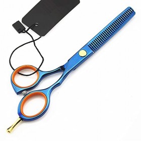 Ciseaux de coupe de cheveux, ciseaux à cheveux professionnels 440c 5,5 pouces bleus coupant des ciseaux de coiffeur coupe de 