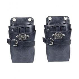 VALICLUD 2 Pcs Vintage Ciseaux Peigne De Cisaillement Ciseaux De Coiffeur Porte-Ciseaux Salon De Coiffure De Taille Sac Outil