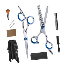 FRCOLOR 1 Ensemble De 10 Pièces Kit De Coupe De Cheveux Multi-Usage Pour Hommes Femmes Pinces À Cape Ciseaux De Peigne Ciseau