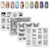 KADS Plaque De Stamping Ongles Nail Art Noël Flocon De Neige Florale