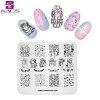 KADS Plaque De Stamping Ongles Nail Art Noël Flocon De Neige Florale