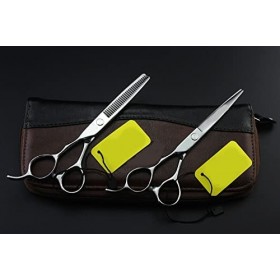 Ciseaux de coupe de cheveux, 5,5 pouces / 6 pouces main gauche 440C en acier inoxydable ciseaux droits coupe de cheveux cisai...