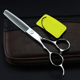 Ciseaux de coupe de cheveux, 5,5 pouces / 6 pouces main gauche 440C en acier inoxydable ciseaux droits coupe de cheveux cisai...