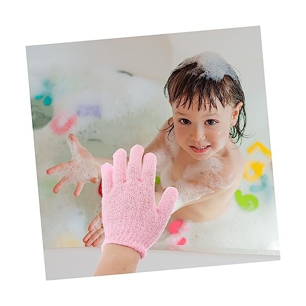 70 Pièces Gants De Bain À Cinq Doigts Débarbouillettes Serviettes De Nettoyage En Mousseline Gants De Gommage Corps Syhower G