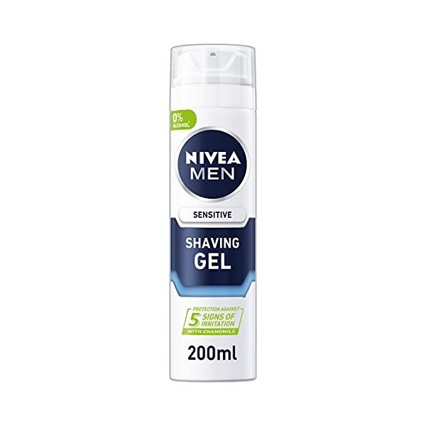 Nivea Men Sensitive Gel à Barbe 200 ml - Lot de 6