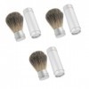 minkissy Lot de 3 brosses de rasage pour homme - Brosse de rasage pour homme - Brosse de rasage en poils de blaireau - Brosse