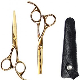 Kit de ciseaux de coupe de cheveux de 6,0 pouces Ensemble de ciseaux à effiler professionnels Ciseaux de coiffure en acier in