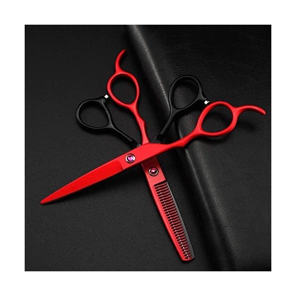 Kit de Coupe de Cheveux pour Gaucher Ciseaux de Coiffure Professionnels, Outils de Cheveux Ciseaux de Cheveux Ciseaux Droits 