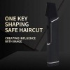 Tondeuse électrique étanche for Hommes, Rasoir et Tondeuse à Cheveux avec lumière LED, Rasoir dhygiène Masculine Rechargeabl