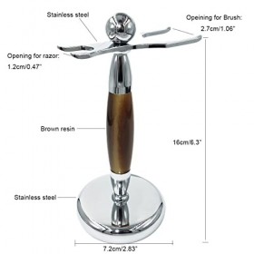 Portatif Support de Brosse de Rasoir pour Hommes, Support de Brosse de Rasage en Acier Inoxydable pour Adultes de Mode, Outil