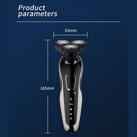 zlnSoft Rasoir Rotatif sans Fil de Rasoir électrique 3D Rechargeable avec USB Chargement de Rasoir for Hommes Beard Tondeuse 