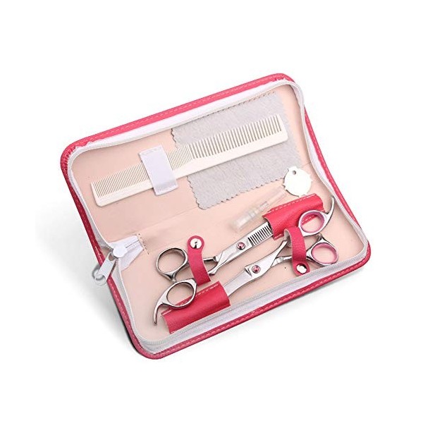 Outils de coupe des cheveux Ciseaux De Coiffure De 6,0 Pouces + Ciseaux De Coiffure pour femme Color : Pink 