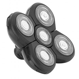 Lame de Rechange à 5 Têtes pour Pitbull, ANGGREK Lame de Rechange à 5 Têtes Rasoir à Barbe électrique Universel Tête Rotative