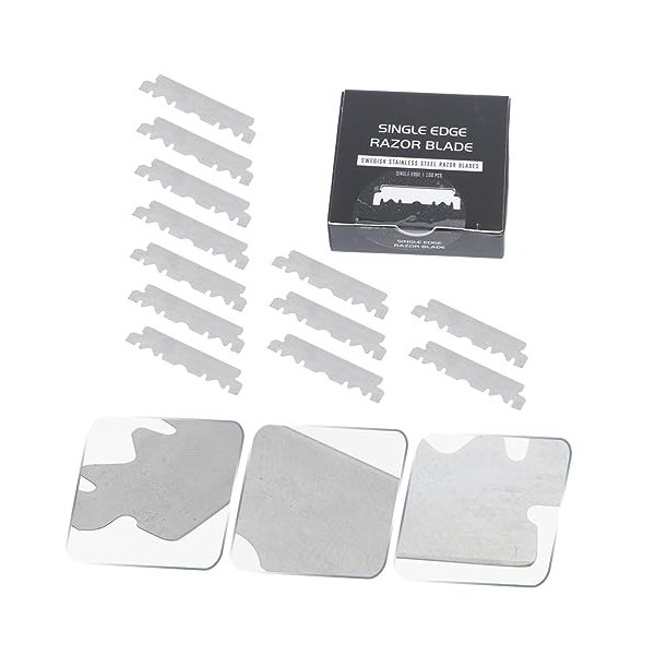 minkissy 500 Pcs Lame De Rasoir Capteur De Rasage Pour Hommes Lames Enduites De Platine Visage Coupe Corps Rasoir Pour Hommes